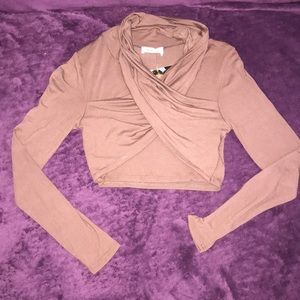 Mauve Crossed Crop Top
